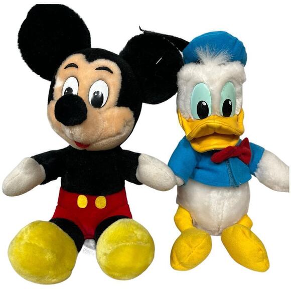 Vintage Walt Disney World Mickey Mouse And Donald Duck Stuff Animal - Picture 1 of 9